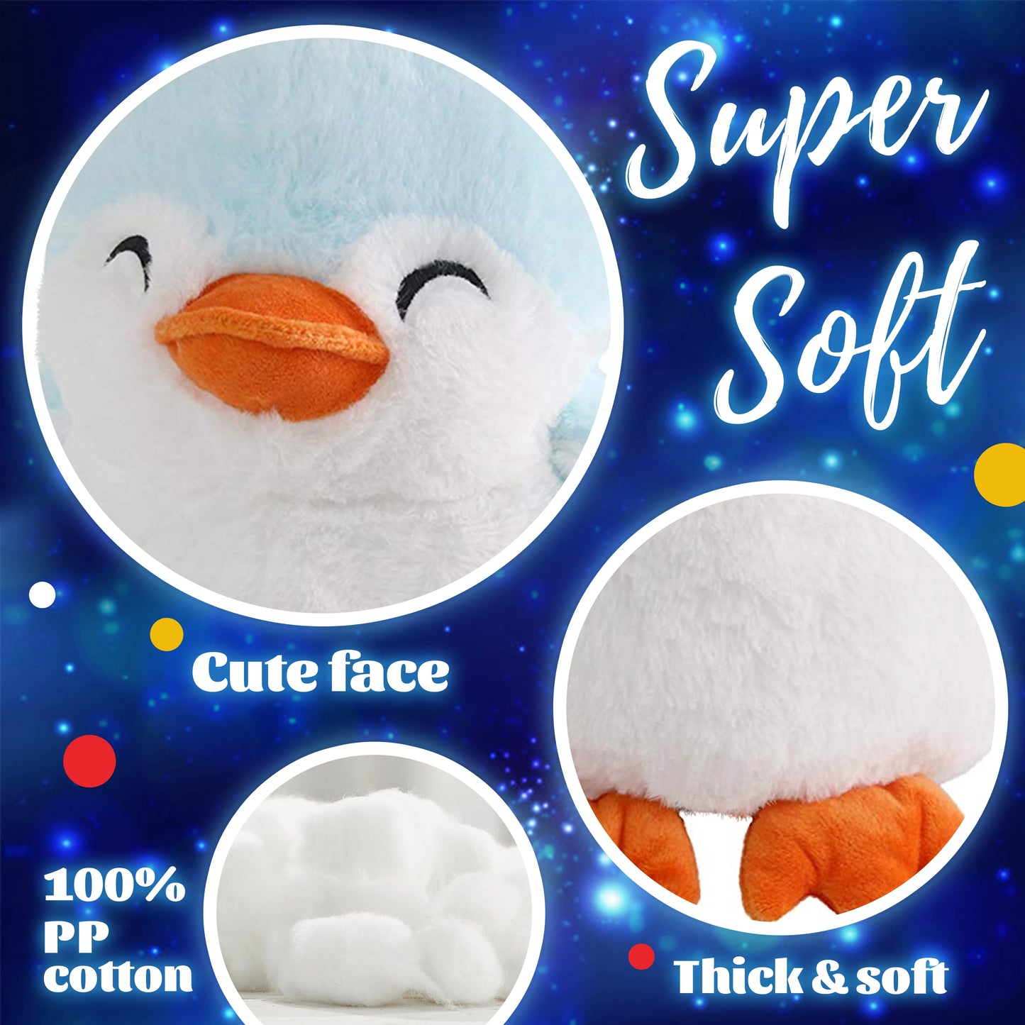 Glowing Penguin Plush Toy, = Cute Soft Glowing Stuffed Animal,