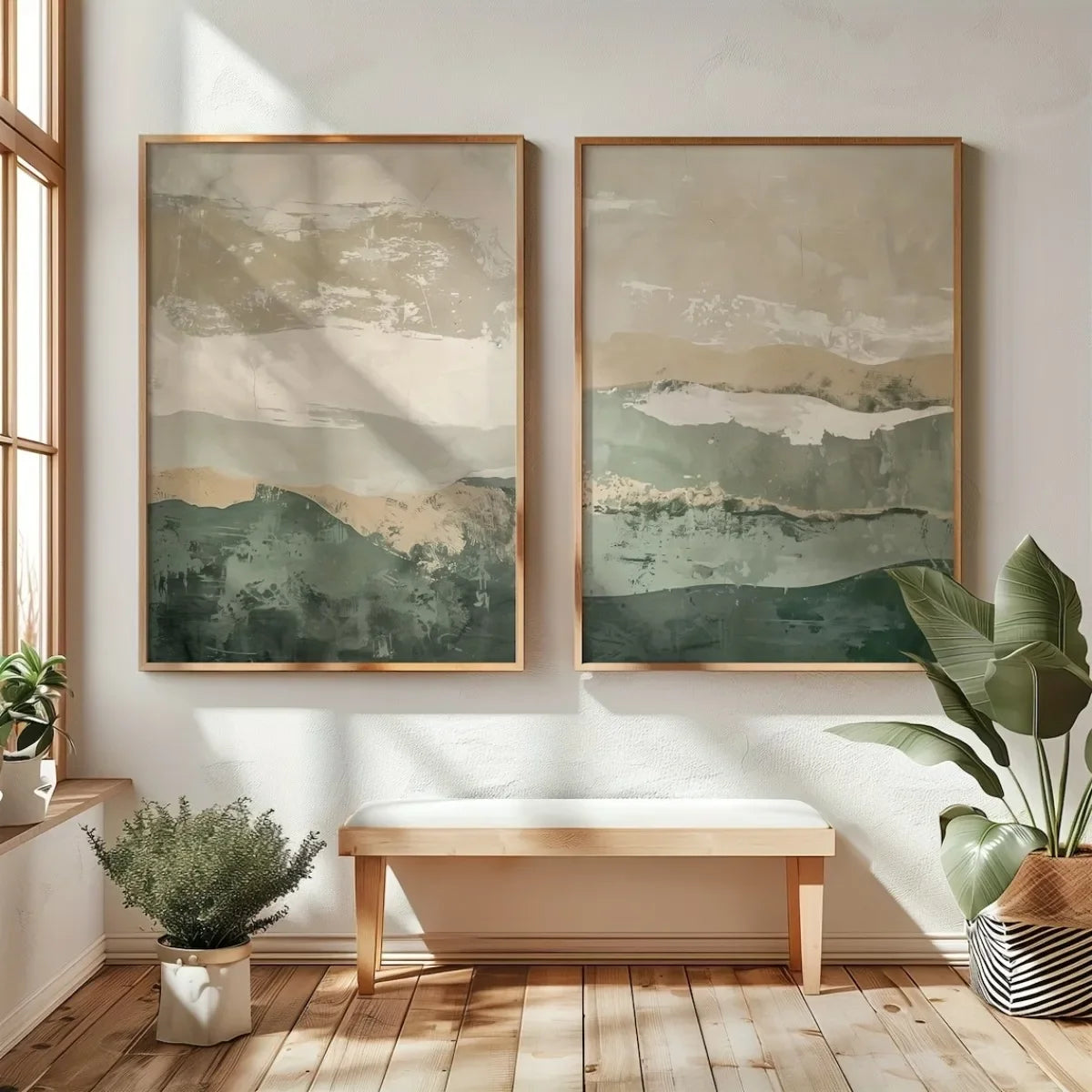 2pcs/set Japanese Retro Wabi Sabi Mountains