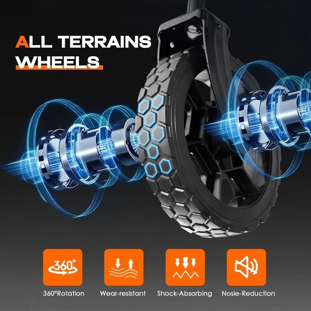 330/450LB Heavy Duty Foldable Utility  Wagon With Terrain Car storage car Wheels, Side Pockets,