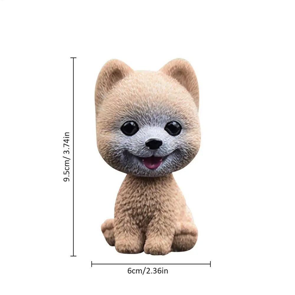 Shaking Head Dog Ornament Resin Cute Bobblehead