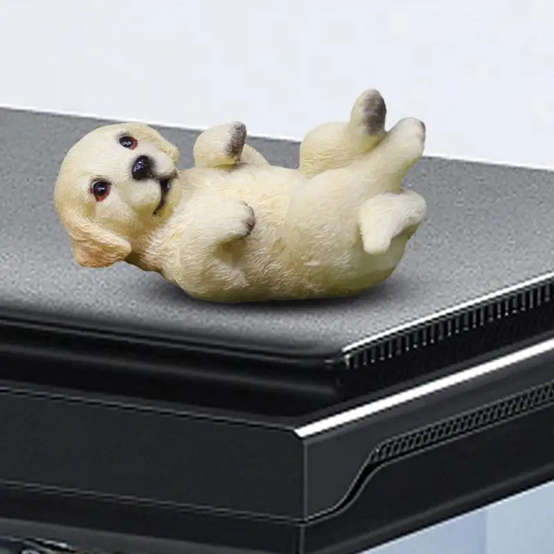 Resin Dog Figurines Garden Golden Retriever Sculpture Funny Home Ornament Creative Desk Sculpture For Yard Flower Bed Living