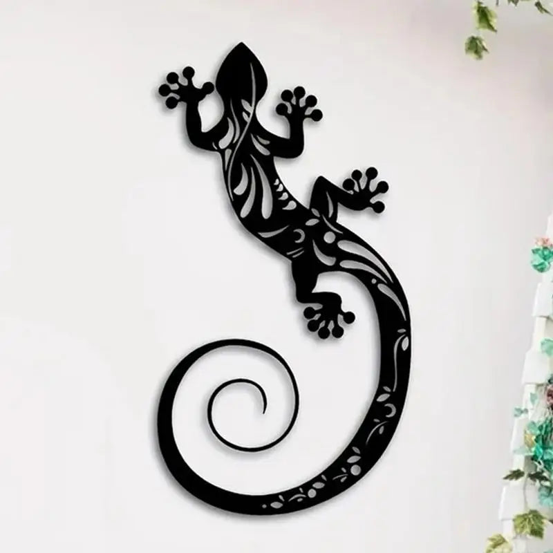 Metal Lizards Outdoor Decor - Hangable Gecko Wall Art