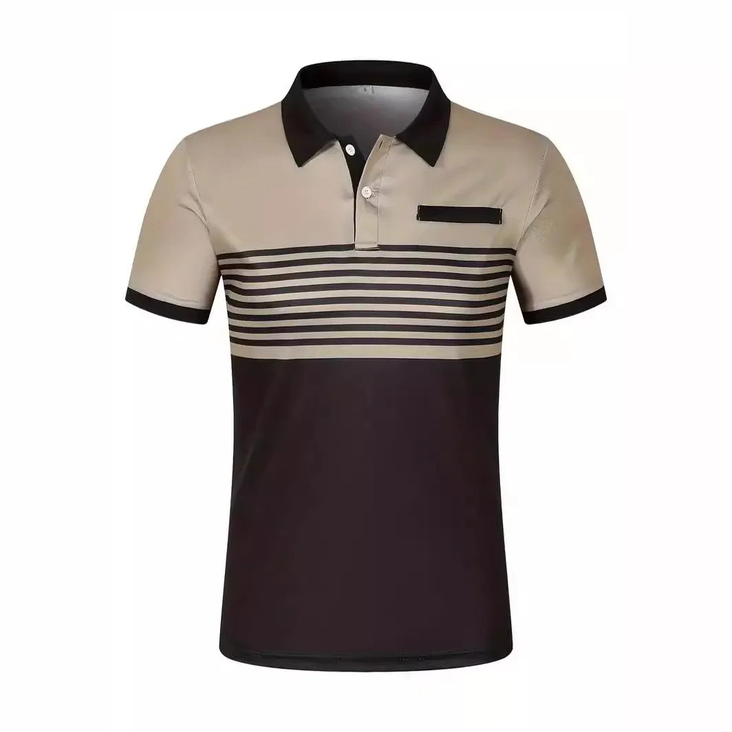Short sleeved summer  men's casual polo shirt