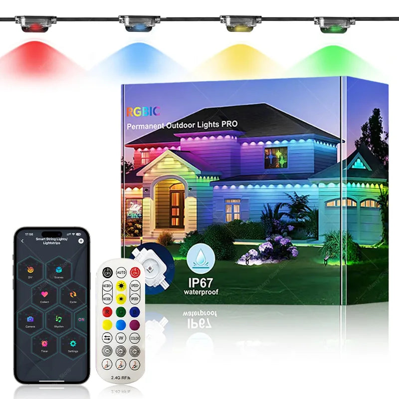 300FT Permanent Outdoor Eaves Light - Christmas Decorations Suitable For All Festivals Indoor And Outdoor
