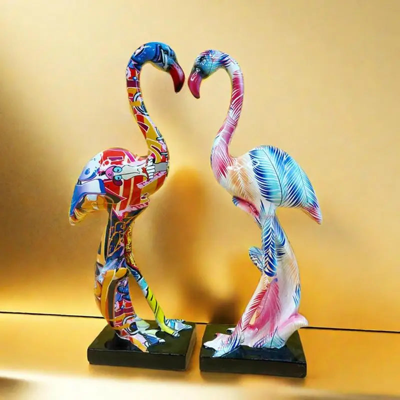 Modern Colorful French Flamingo Statue