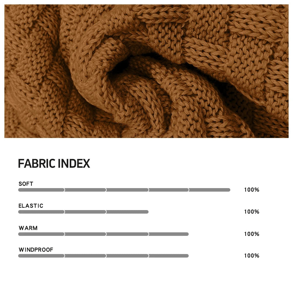 Men’s Knitted Sweater - Casual Crew Neck - Warm Long Sleeve -