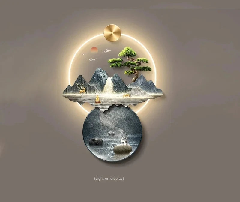 3d wall painting with lights -  Modern Hanging Home Decoration