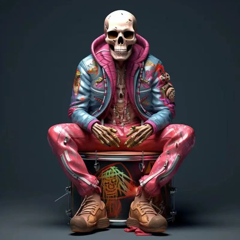 Halloween Rock Skull Band - Doll Halloween Party Celebration - A Gift For Rock Musicians