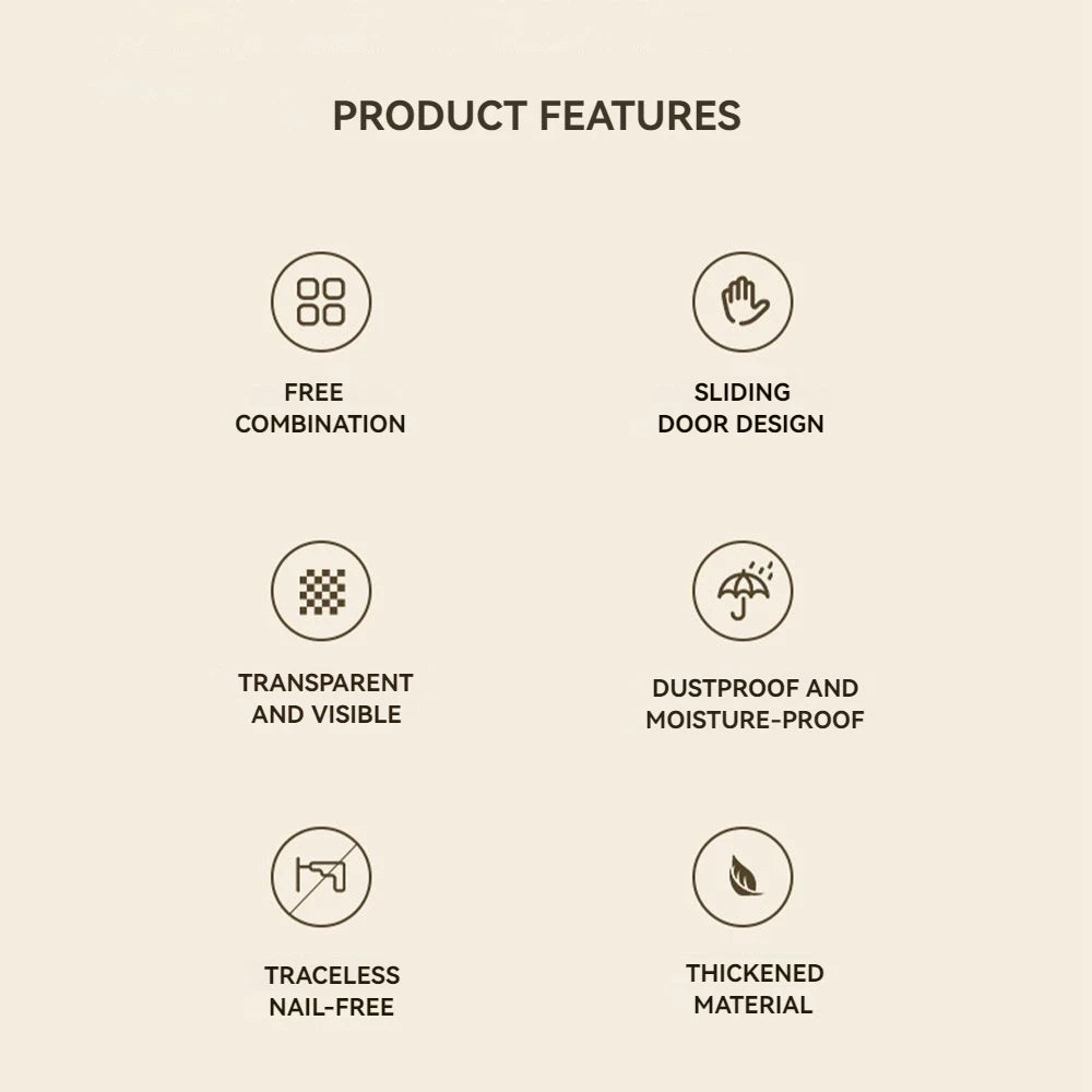 Clear Display Case for Figures, Wall-Mounted Doll Storage - 3Layer Storage Box