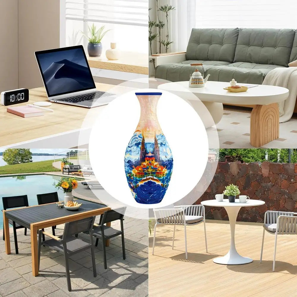 Puzzle Vase For Adults -  Puzzle Flower Pot - Jigsaw Puzzle Planter Flower Vase