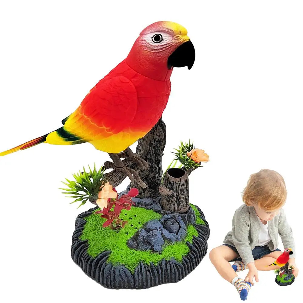 Talking Bird Toy  - Electronic Parrot Sensor -  Toy For Boys & Girls  Desk