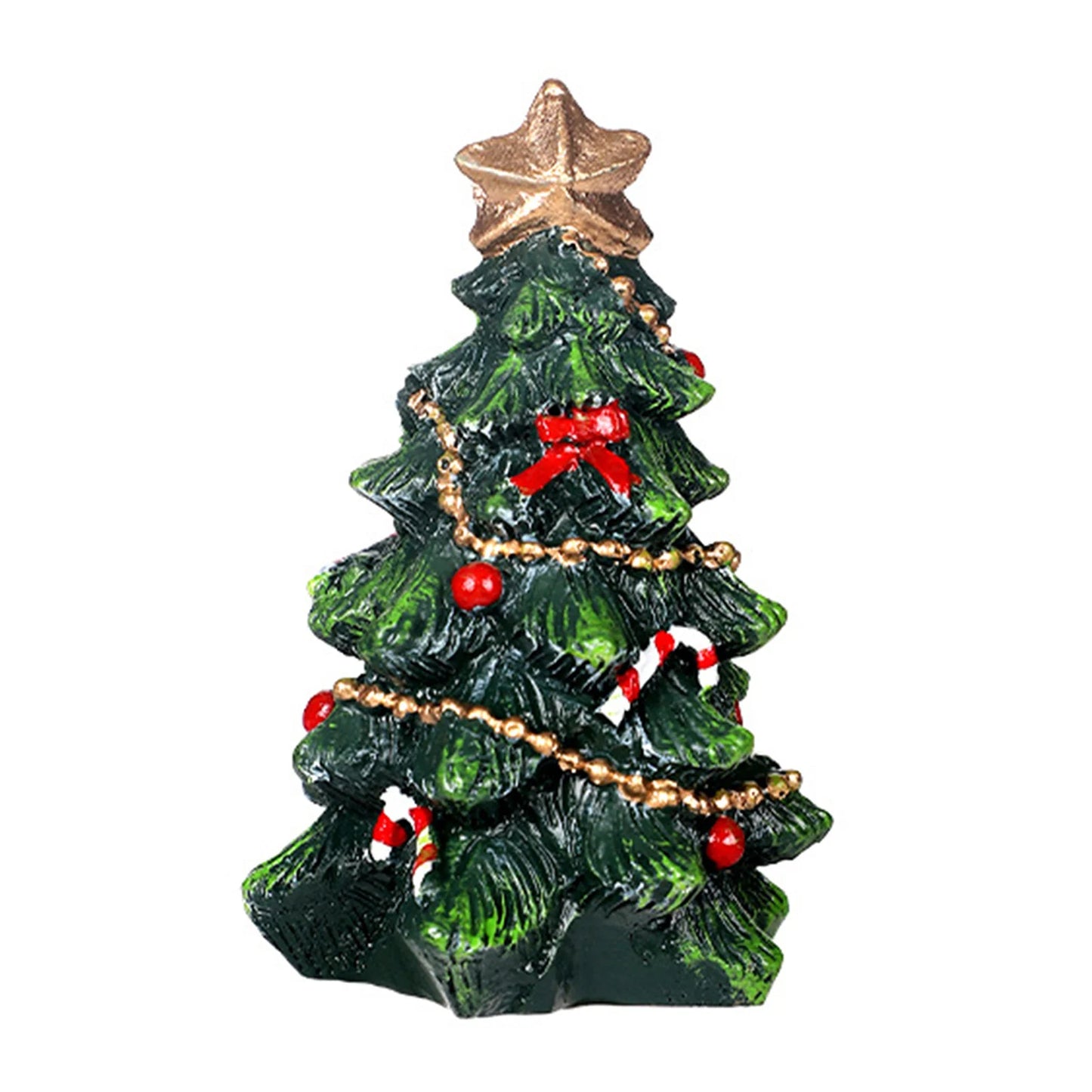 Tabletop Christmas Resin Tree Decor 3D Xmas Tree Christmas Tree Model for Christmas DIY Craft Party Decor MIAO-US