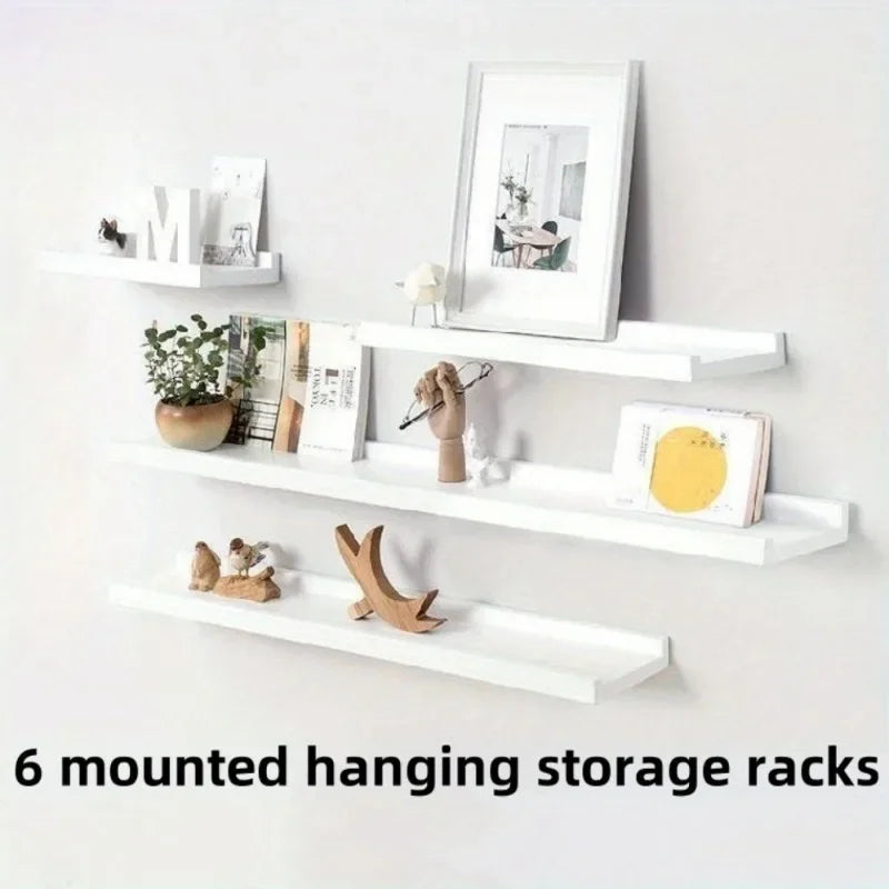 6 pieces wall hanging display white