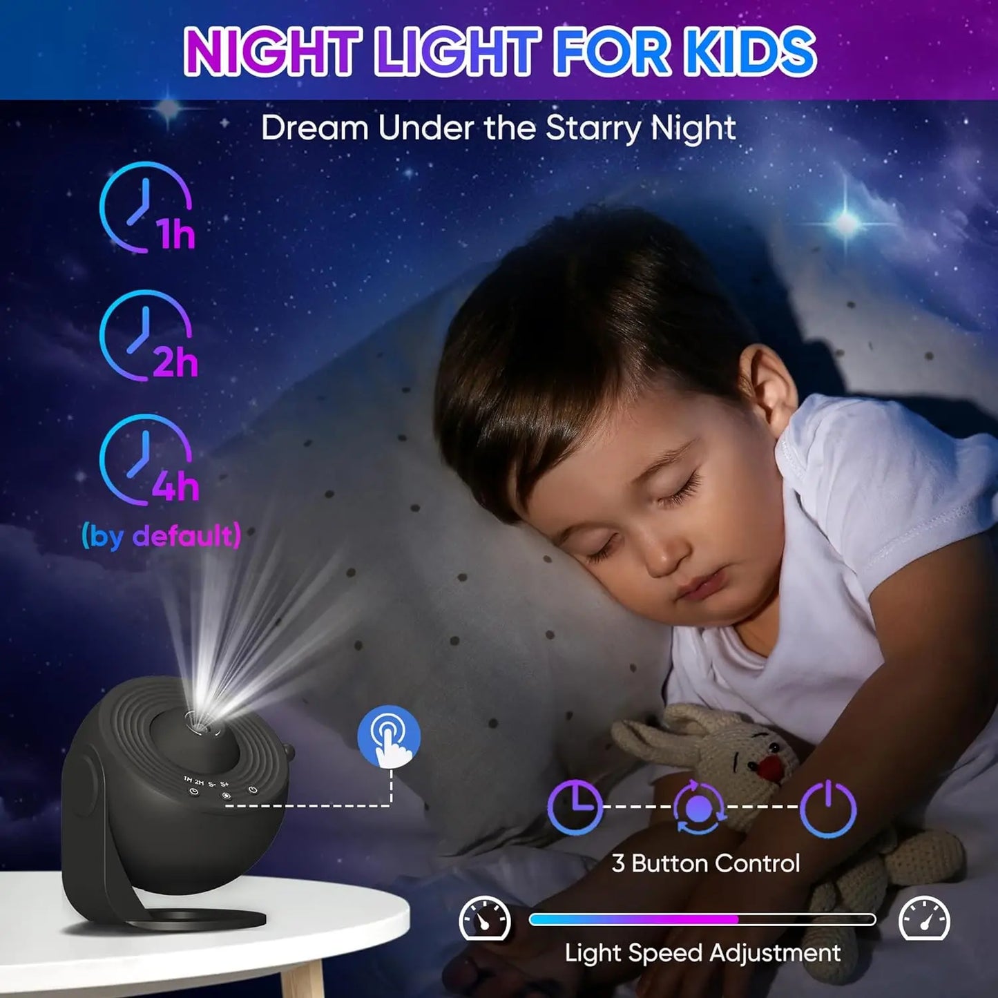 13 In 1 Galaxy Ultral Star Projector HD Image - Area LED Night Light, - 13 Film Discs,360° Rotate for