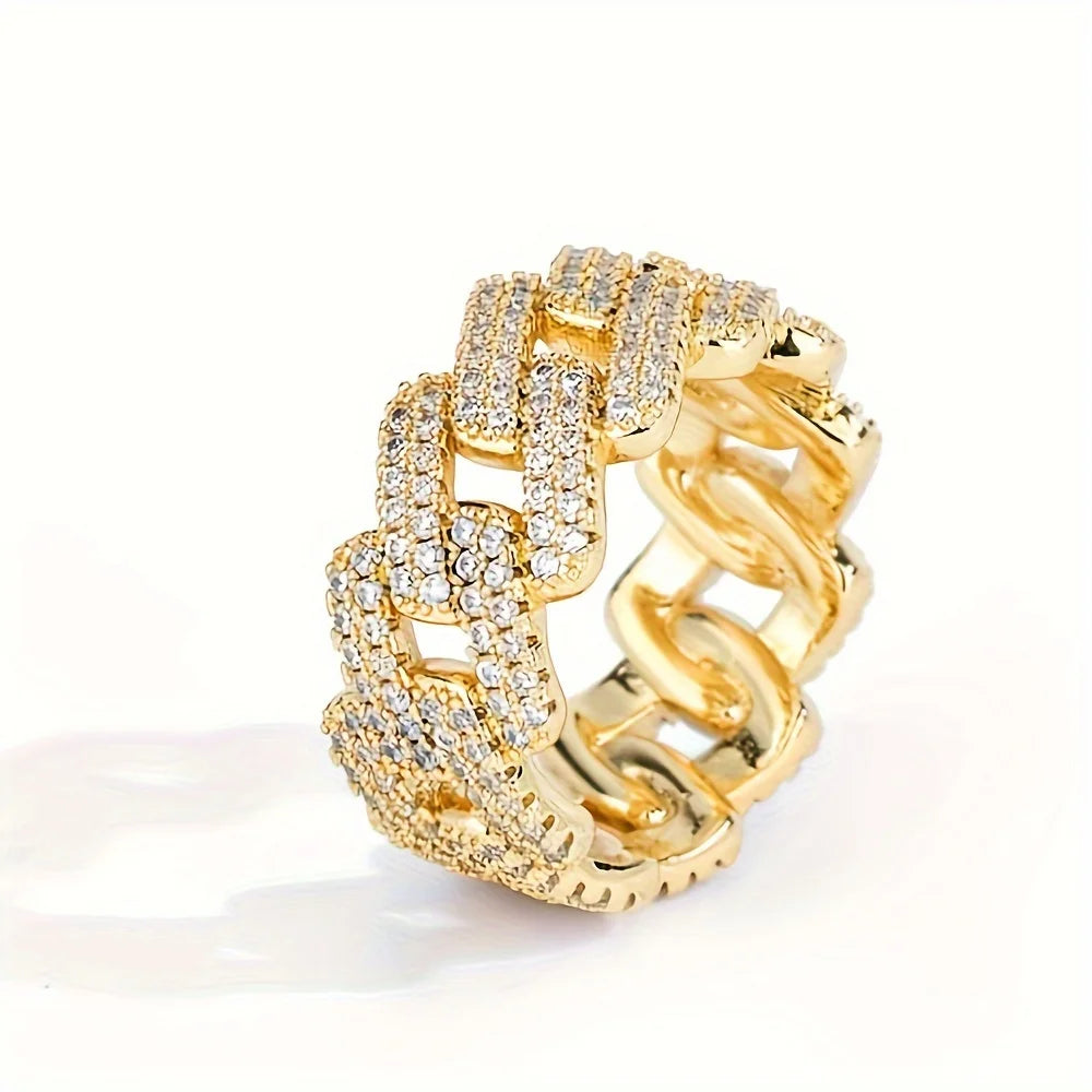 Sterling Silver with 5.4CT Moissanite  Ring, Platinum & Gold