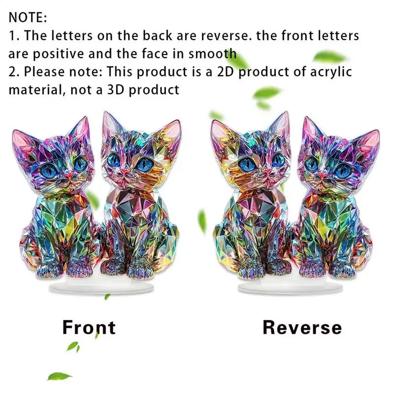 Colorful Cat Statue - Colorful Cat Miniature Ornaments