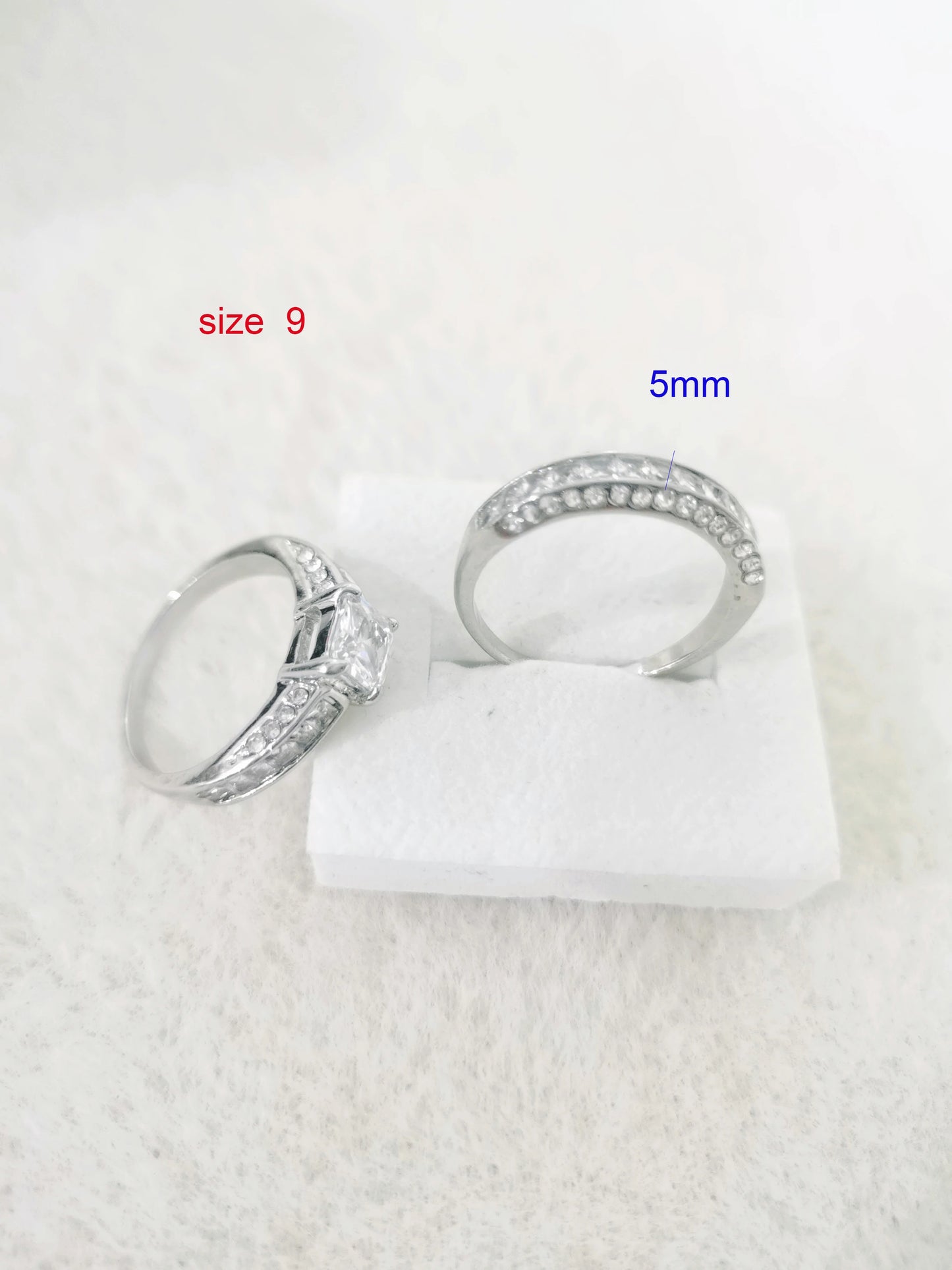 2pcs/set Alliance Engagement - Wedding Rings For Women, Party Gifts, - Wedding Gifts, Birthday Gifts