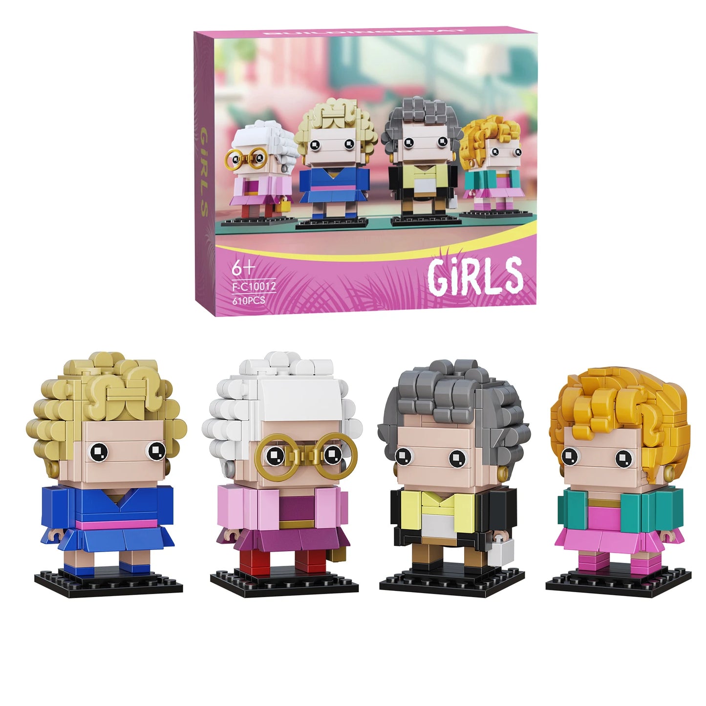 4 in1 Golden Funny Girls Building Block Toys
