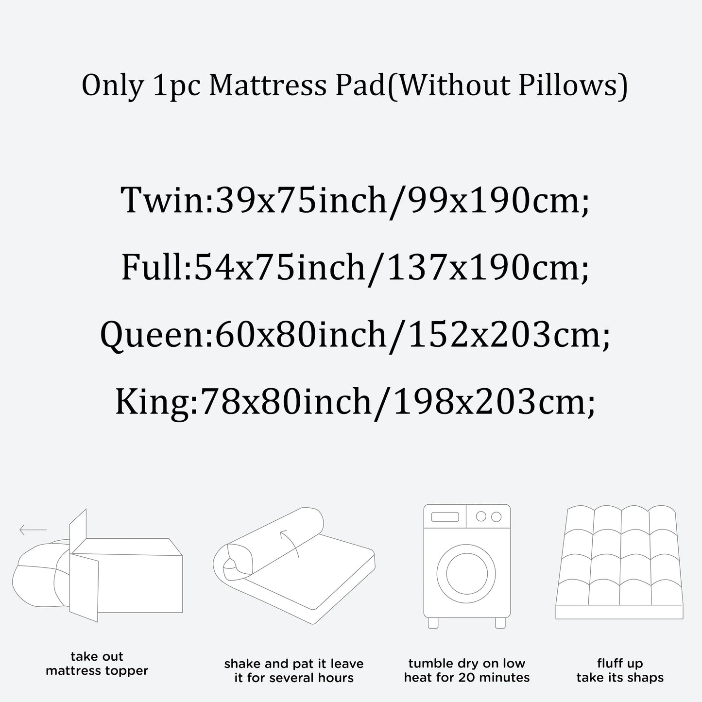 Cooling Mattress Pad Quilted Fitted Mattress Cover - Mattress Topper -  Breathable Mattress Protector with 8-21 Inch Deep Pocket