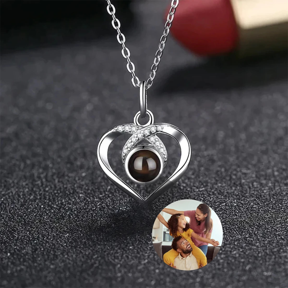 Customized Projection Necklace With Picture Inside