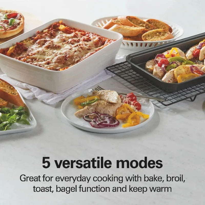 Hamilton Beach 4 Slice Toaster Oven, with 5 Versatile Cooking Modes