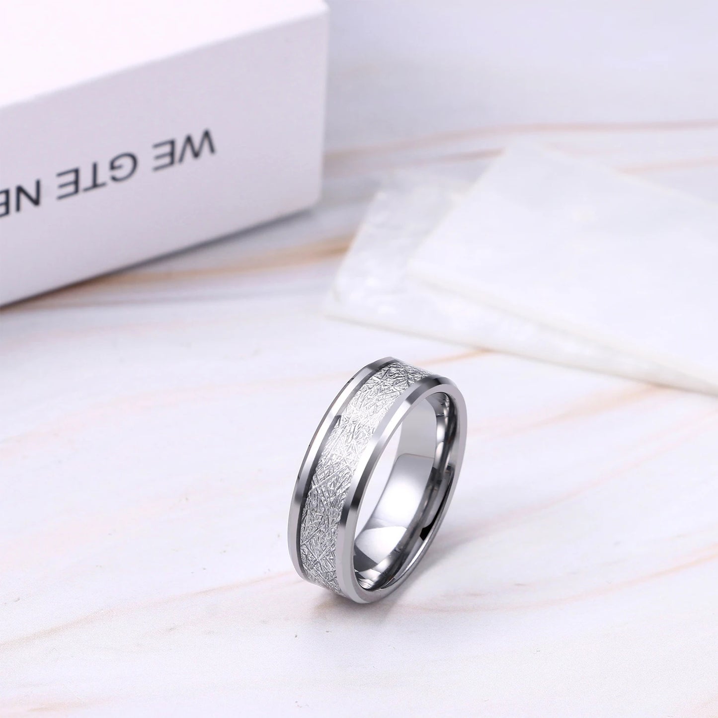 8mm Comfort Fit Classic Men's Tungsten Carbide Ring - Wedding Promise Band Men Wedding Promise Ring Valentine's Day Gift