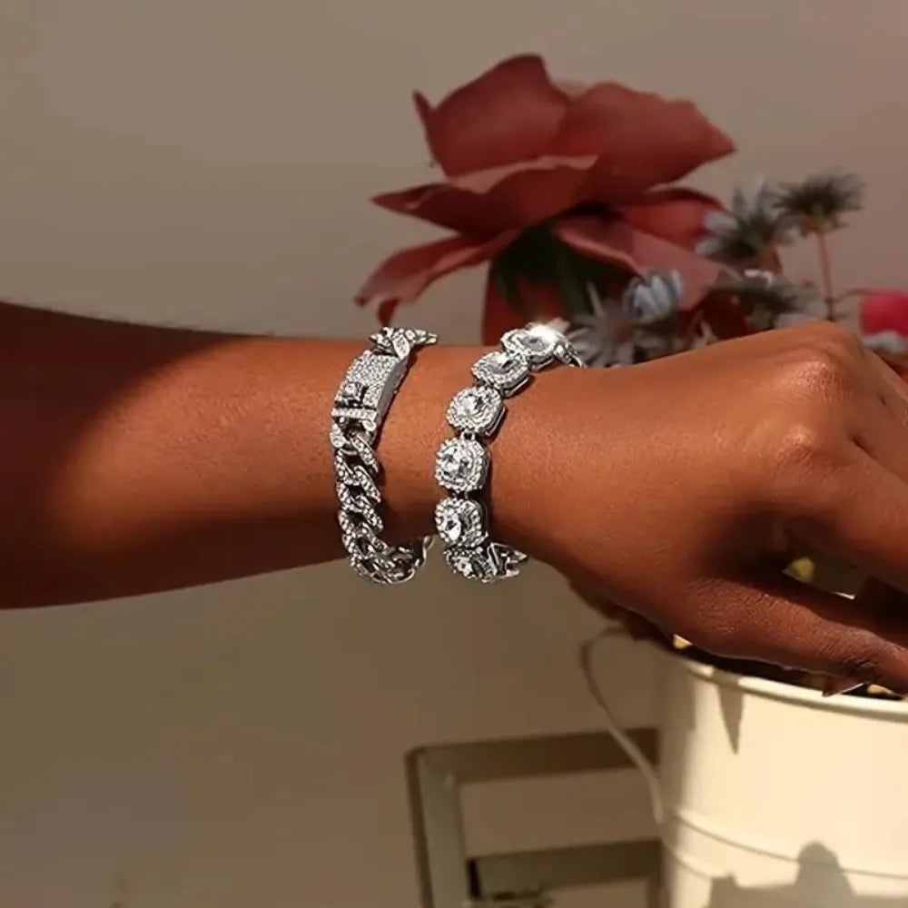 4 Pieces Heart Shape  Bracelet Set for Women -8.2 INCH