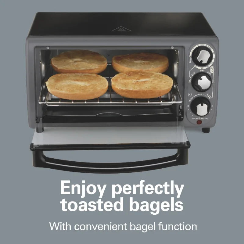 Hamilton Beach 4 Slice Toaster Oven, with 5 Versatile Cooking Modes