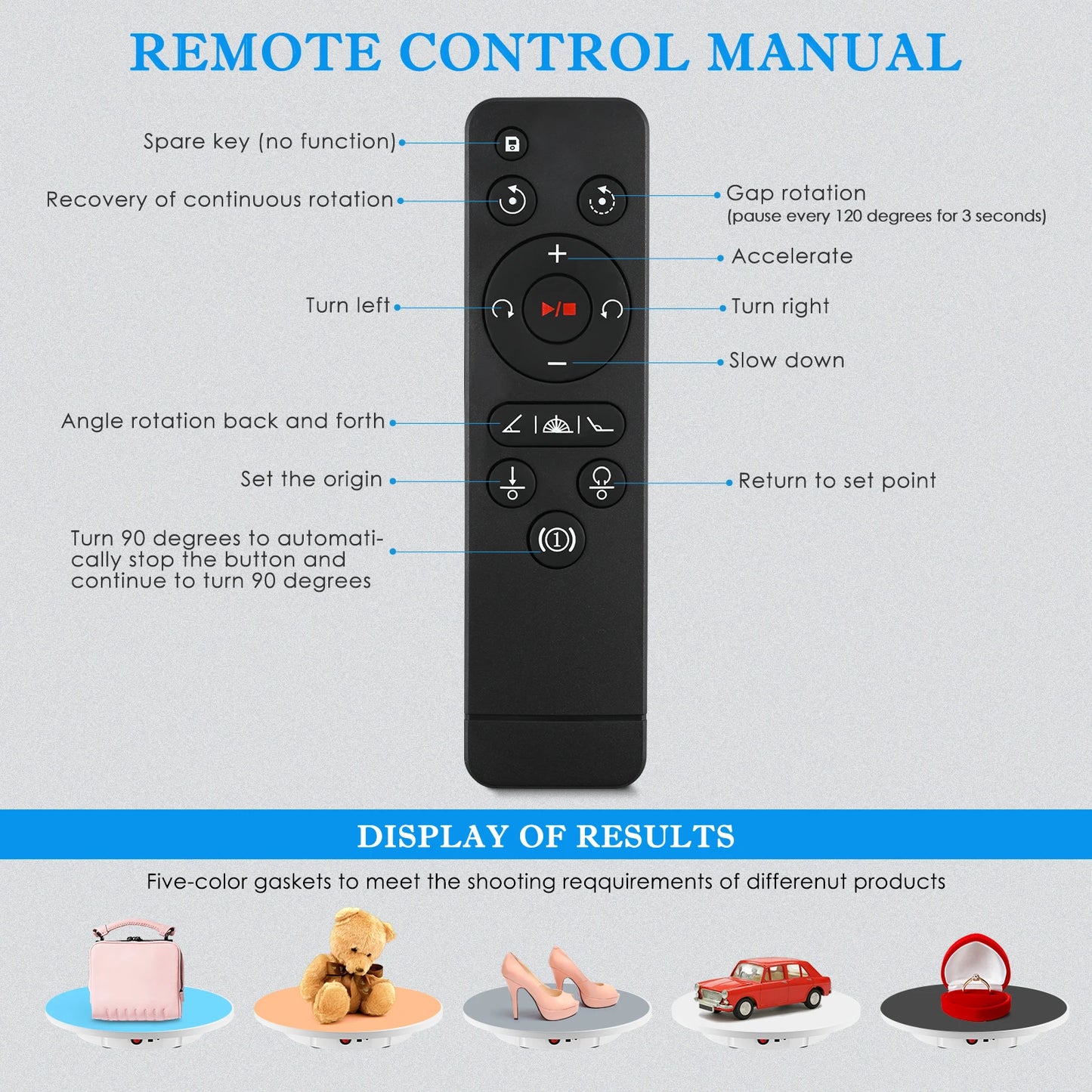 Photography Rotating Display Stand 360 Electric Rotating Product Display