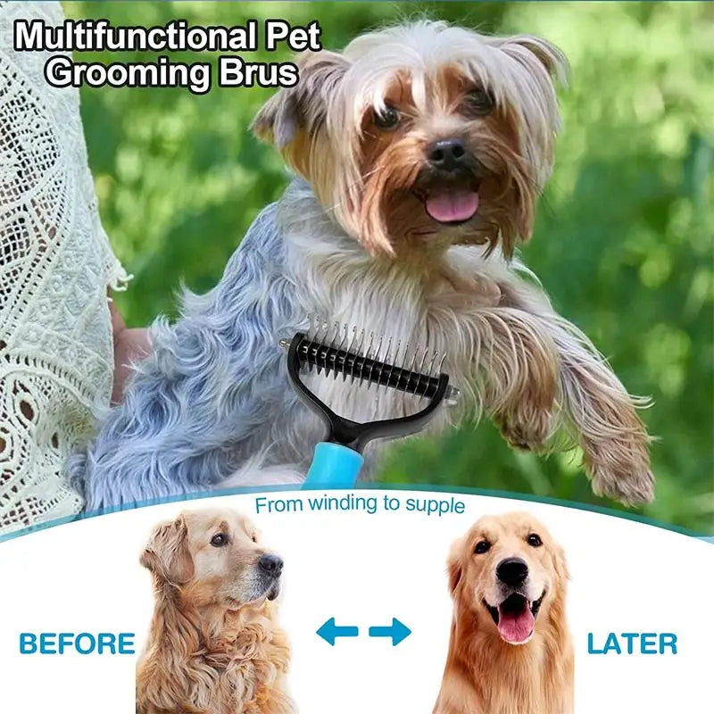 Professional Dog Brush - Pet Hair Remover -  Dog Grooming Comb Removes Hairs - Cats & Dogs Animal Hair BrushItems