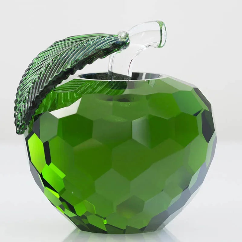 Crystal Apple  Sculpture Glass Fruit