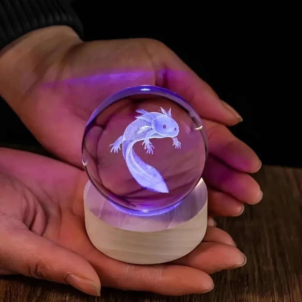 3D Crystal Ball Lamp, - Laser engraving animal lamps, - unique Unicorn night light, - Giant Panda, light up Chinese Dragon,