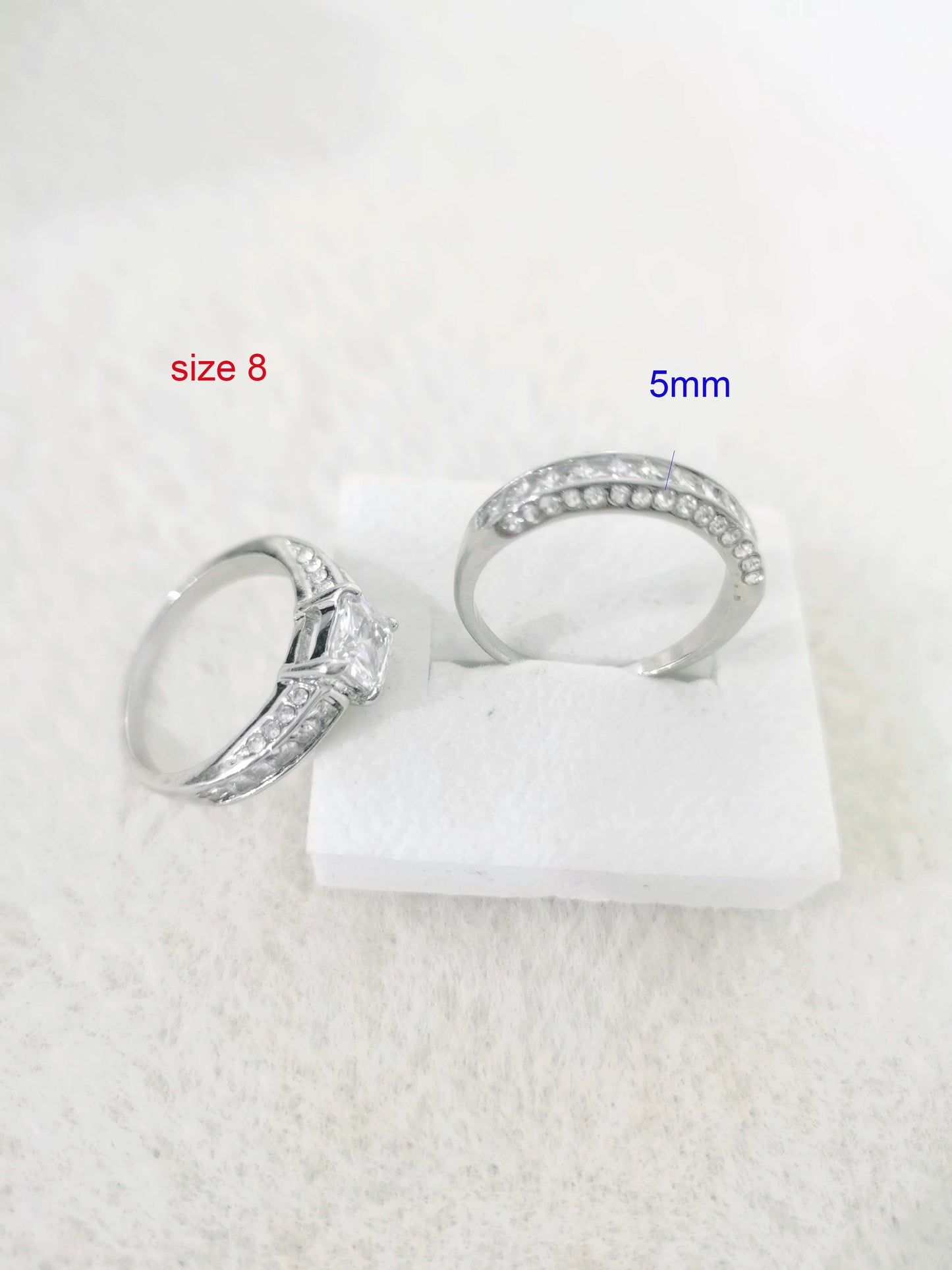 2pcs/set Alliance Engagement - Wedding Rings For Women, Party Gifts, - Wedding Gifts, Birthday Gifts