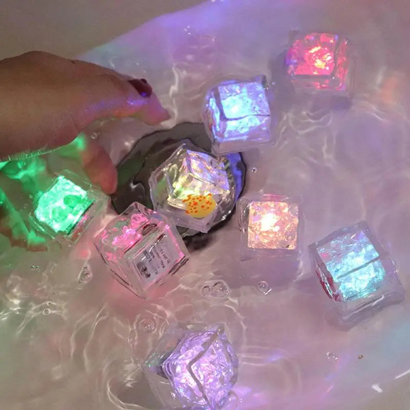 8PCS Bath Tub LED Light Up Cubes - Multicolor Bath Glow Cubes - Water Activated