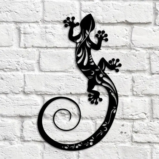 Metal Lizards Outdoor Decor - Hangable Gecko Wall Art