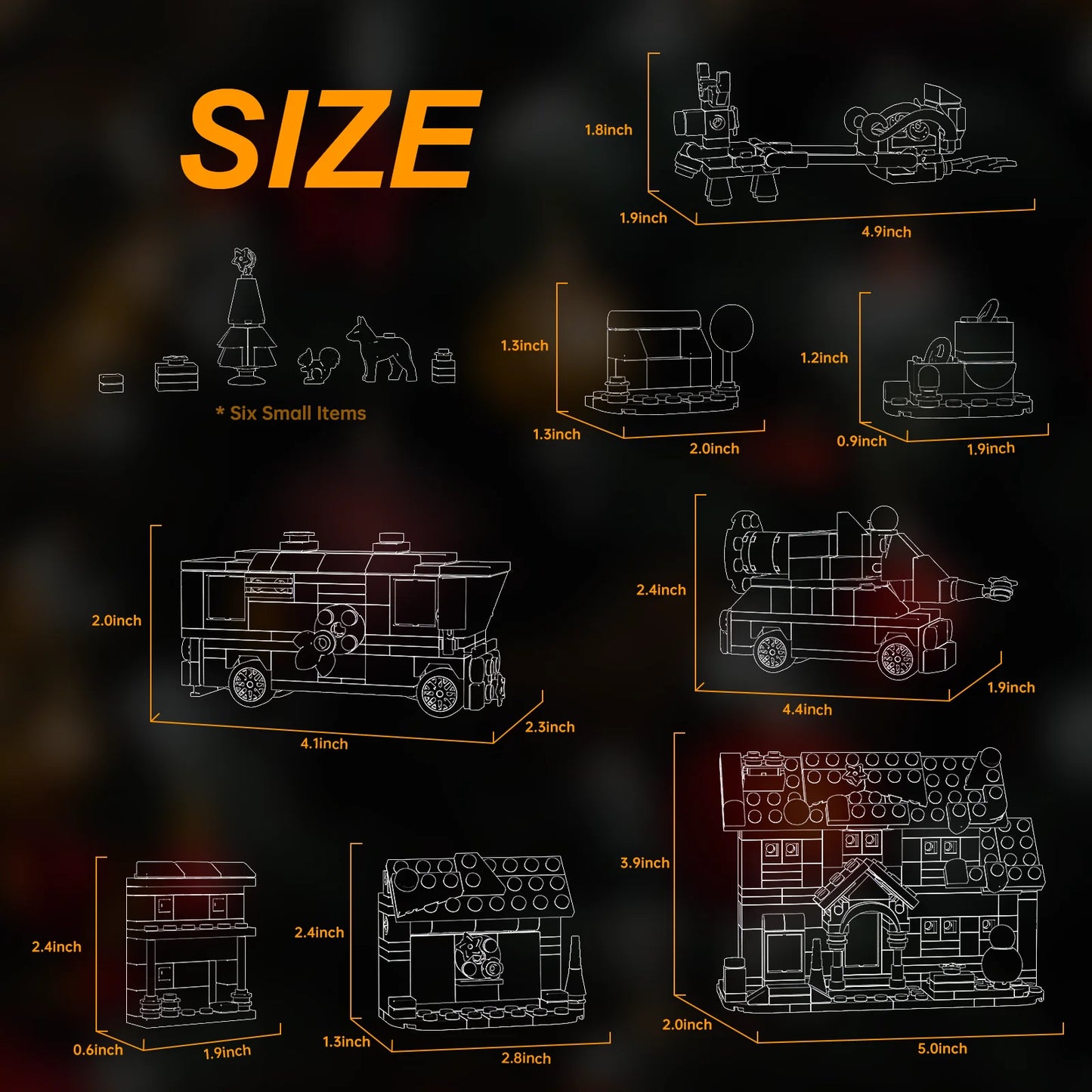 Christmas Holiday Advent Calendar - Building Blocks Set 24 Surprises - Festive Decor with Houses, RV, Car,Gifts for Boys and Girls