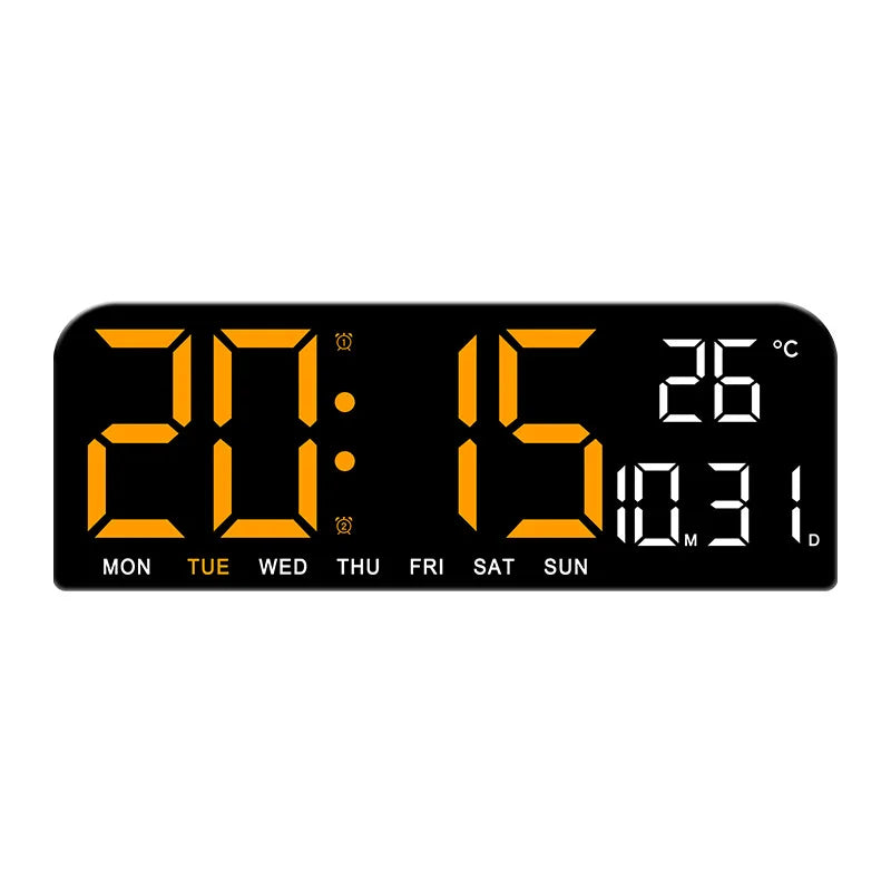 TIMESS Digital Alarm Clock with Large Display,  Temperature & Date Display, Silent USB-Powered Clock