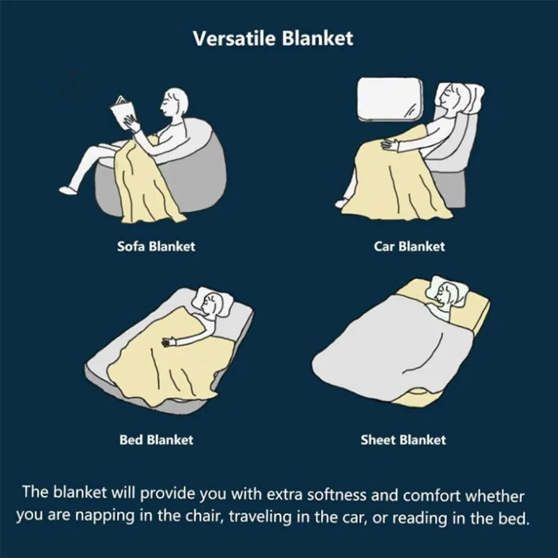 Halloween Blanket with Spooky Pumpkin and Ghost Pattern for Sofa, Bed