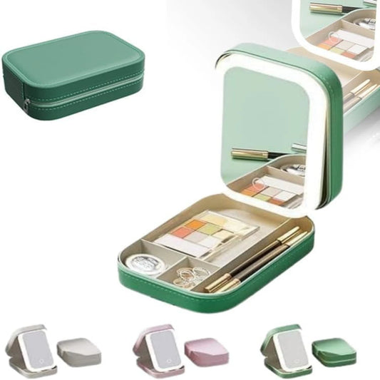 Rechargeable Lighted LED Makeup Mirror - Three Color Adjustable & Brightness White Mirror