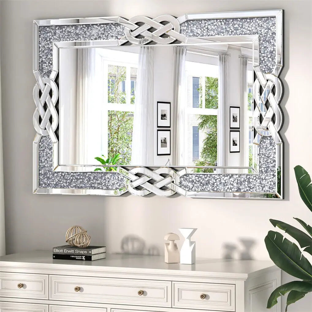 Rectangle Sparkling Decorative Wall Mirror