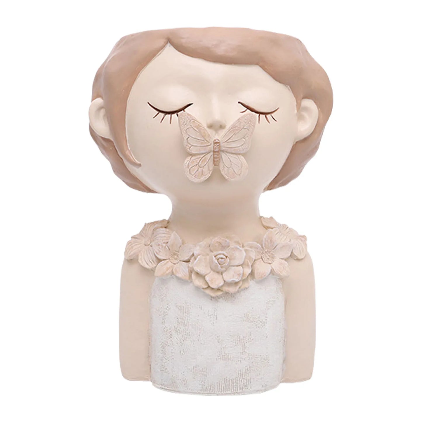 Creative Cute Girl Resin Flower Pot