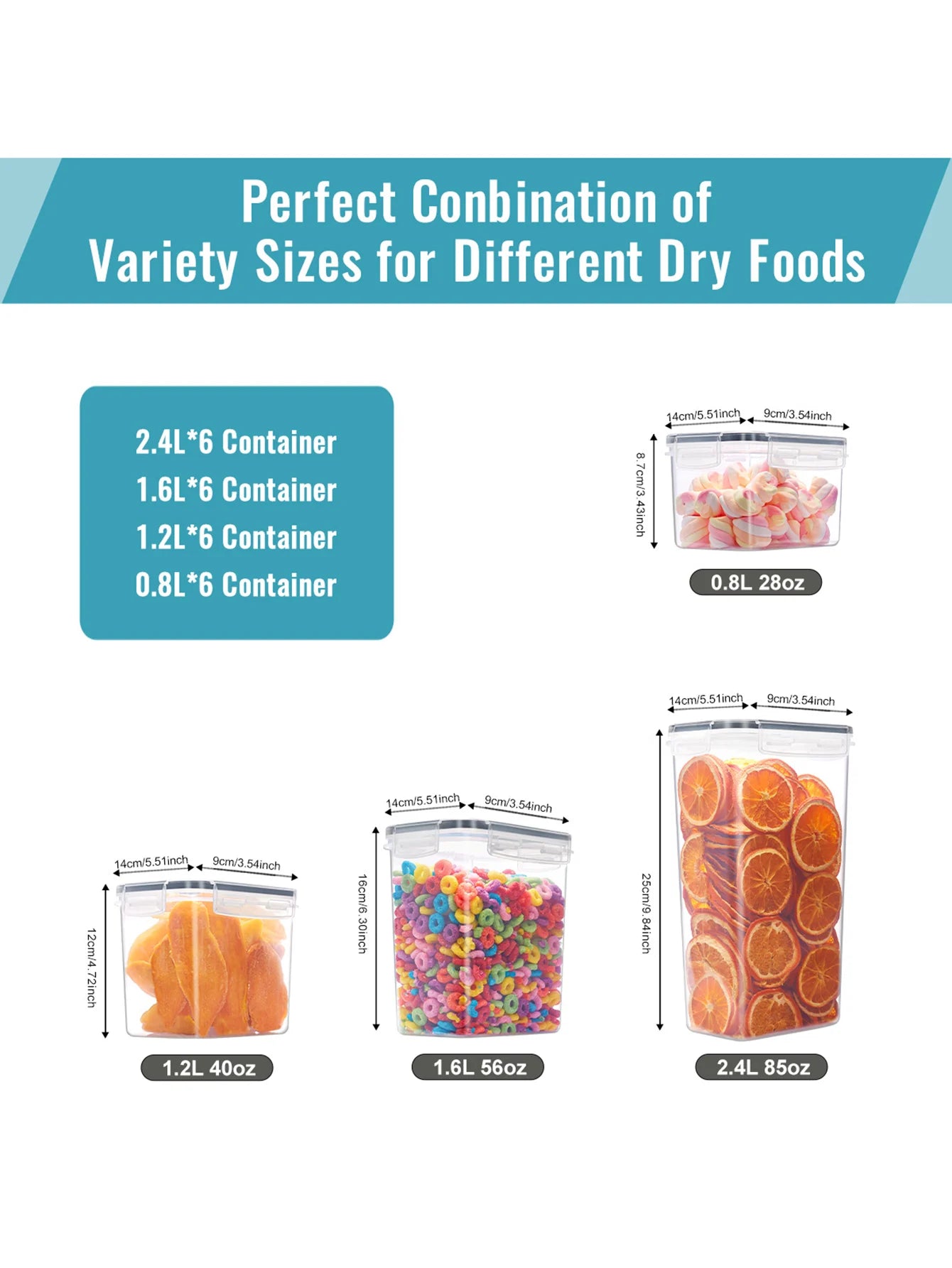 24pcs Airtight food storage containers with LIDS