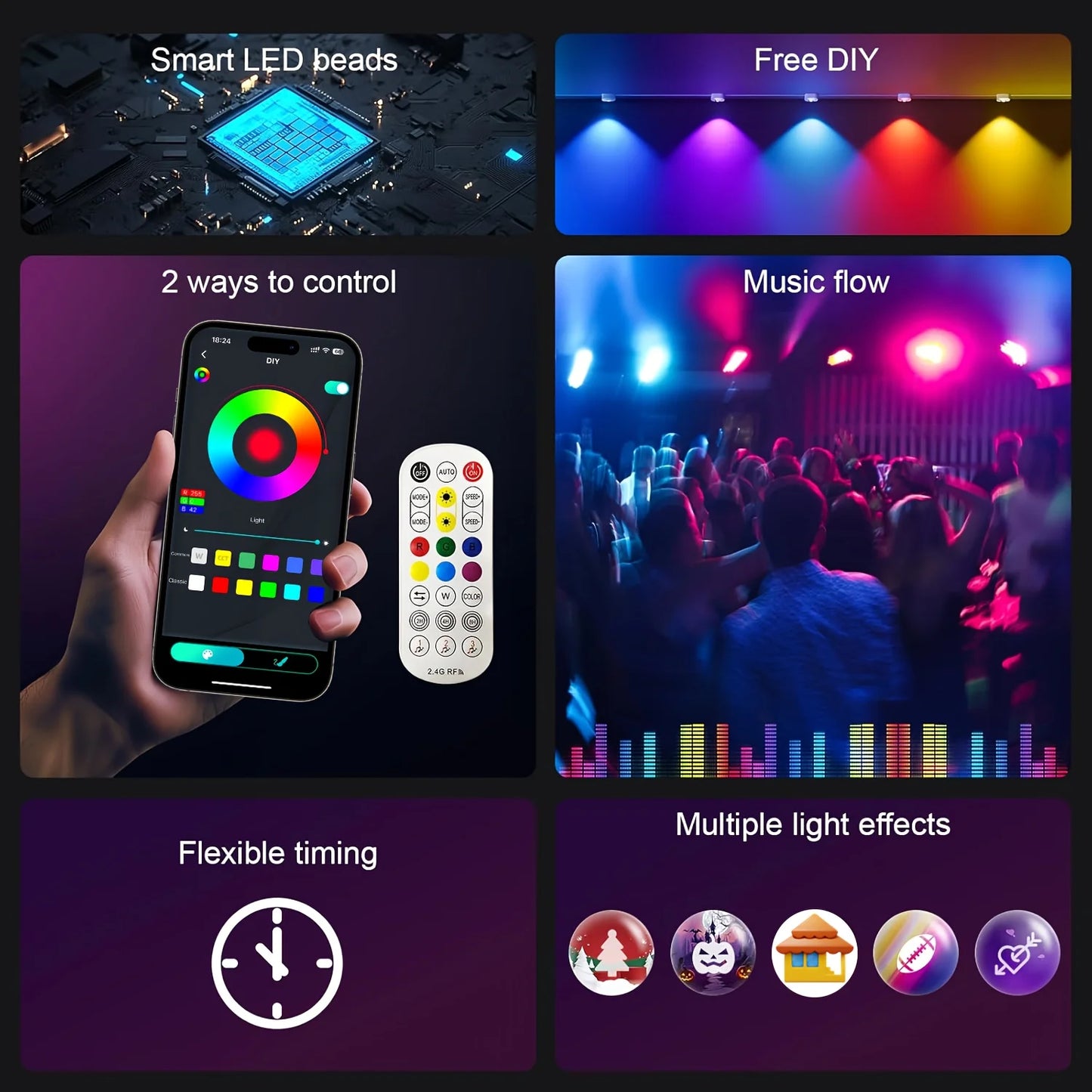 300FT Permanent Outdoor Eaves Light - Christmas Decorations Suitable For All Festivals Indoor And Outdoor