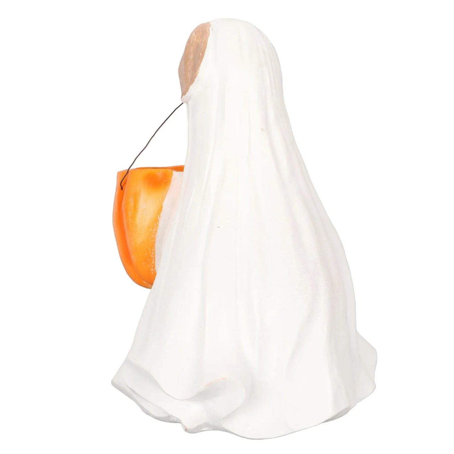 Halloween Ghost Dog Statue Resin Pumpkin Dog -  Cute Spooky Ghost Dog Figurine for Indoor Outdoor