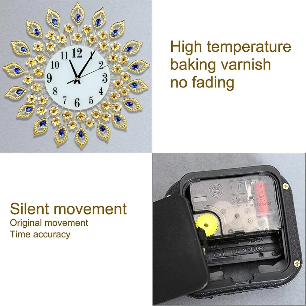 Wall Clocks Crystal Modern Elegant Design with Dial  Numberals