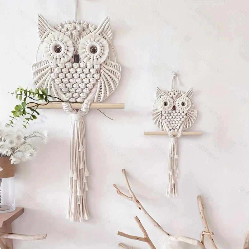 Owl Tassel  Tapestry,