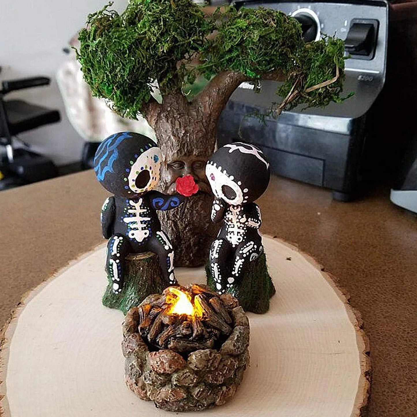 Cute Statue Skull Resin - Flower Figurines