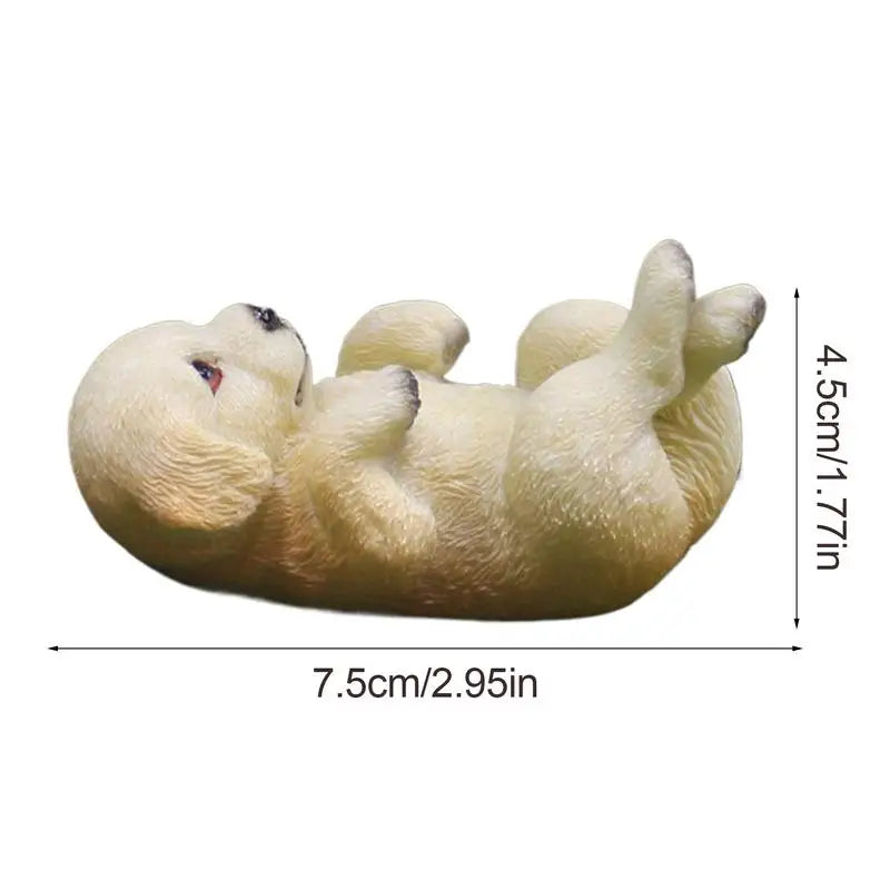 Resin Dog Figurines Garden Golden Retriever Sculpture Funny Home Ornament Creative Desk Sculpture For Yard Flower Bed Living