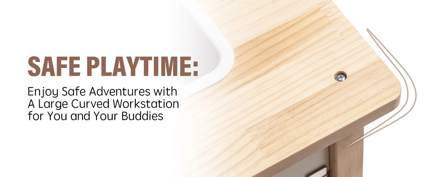 Wooden Kitchen for Kids - Play Kitchen with Plenty of Play Features