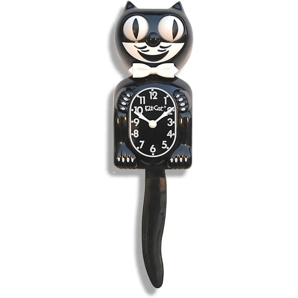 Black Cat Clock - Battery Powered - Wall Decor - Rolling Eyes - Wagging Tail -